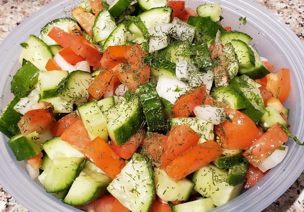 Simple Cucumber & Tomato Salad